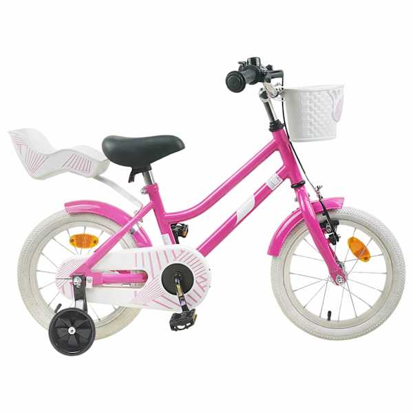 vidaXL Laste Bike 14 Tolli 3-5 Aastat Tumepink