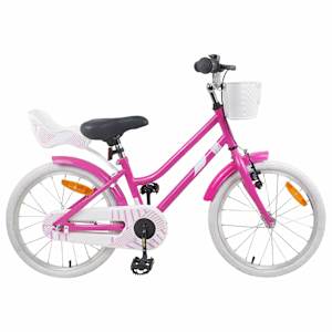 vidaXL Laste Bike 18 Tolli 5-7 aastastele Tumepink