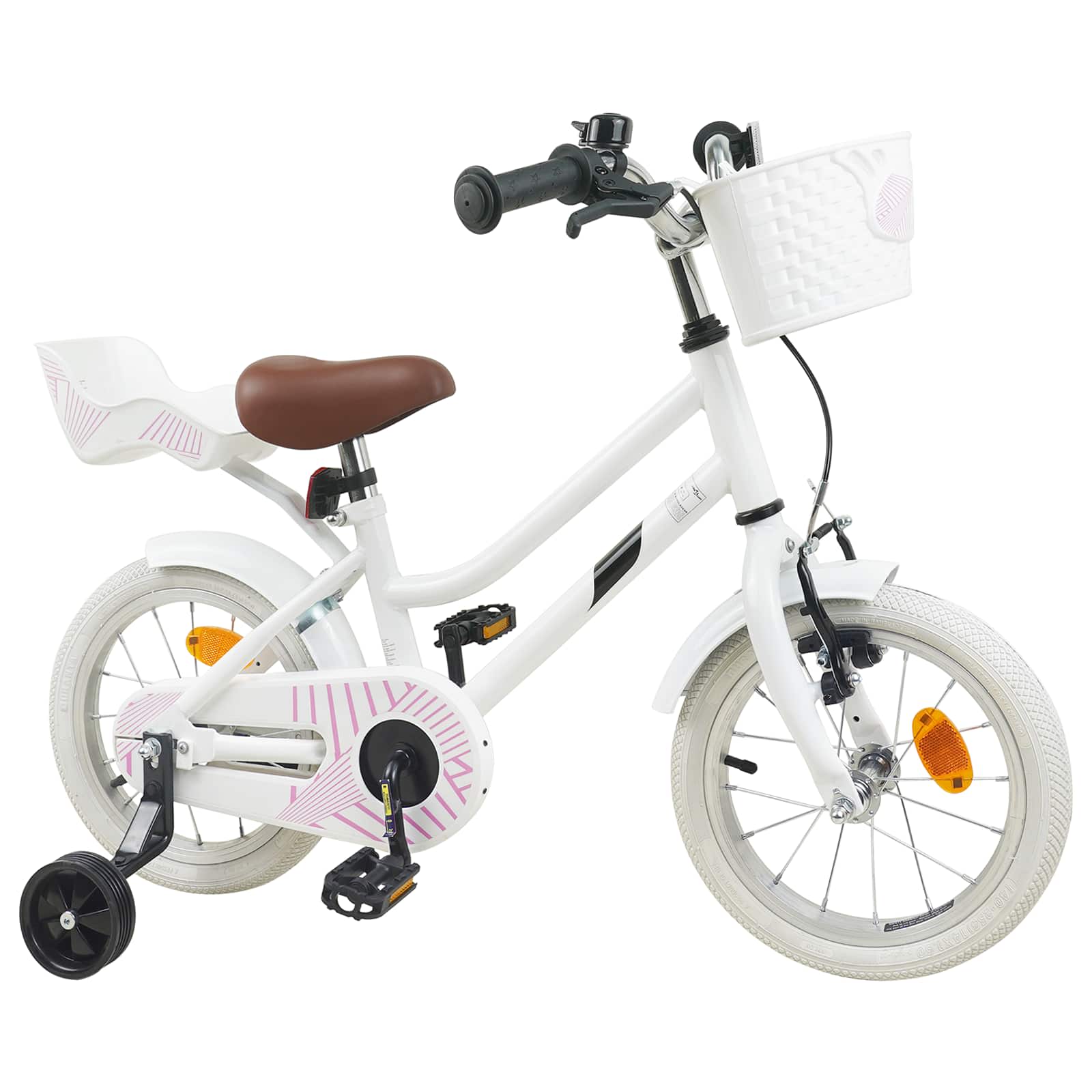 vidaXL Otroško Kolo 16 Palcev za 4-6 let Bela - slika 2