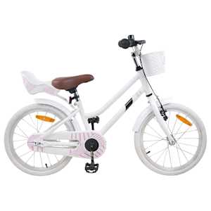vidaXL Laste Bike 18 Tolli 5-7 aastastele Valge