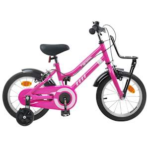 vidaXL Laste Bike 12 Tolli 2-4 aastat vana Roosa ja Must