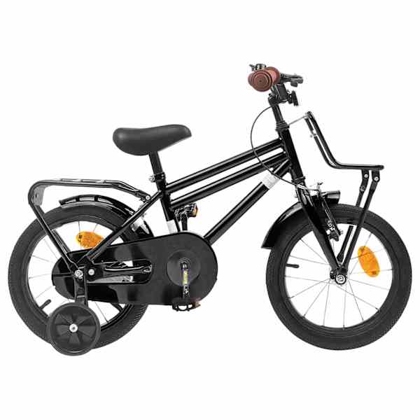 vidaXL Laste Bike 16 Tolli 4&ndash;6 aastastele Must