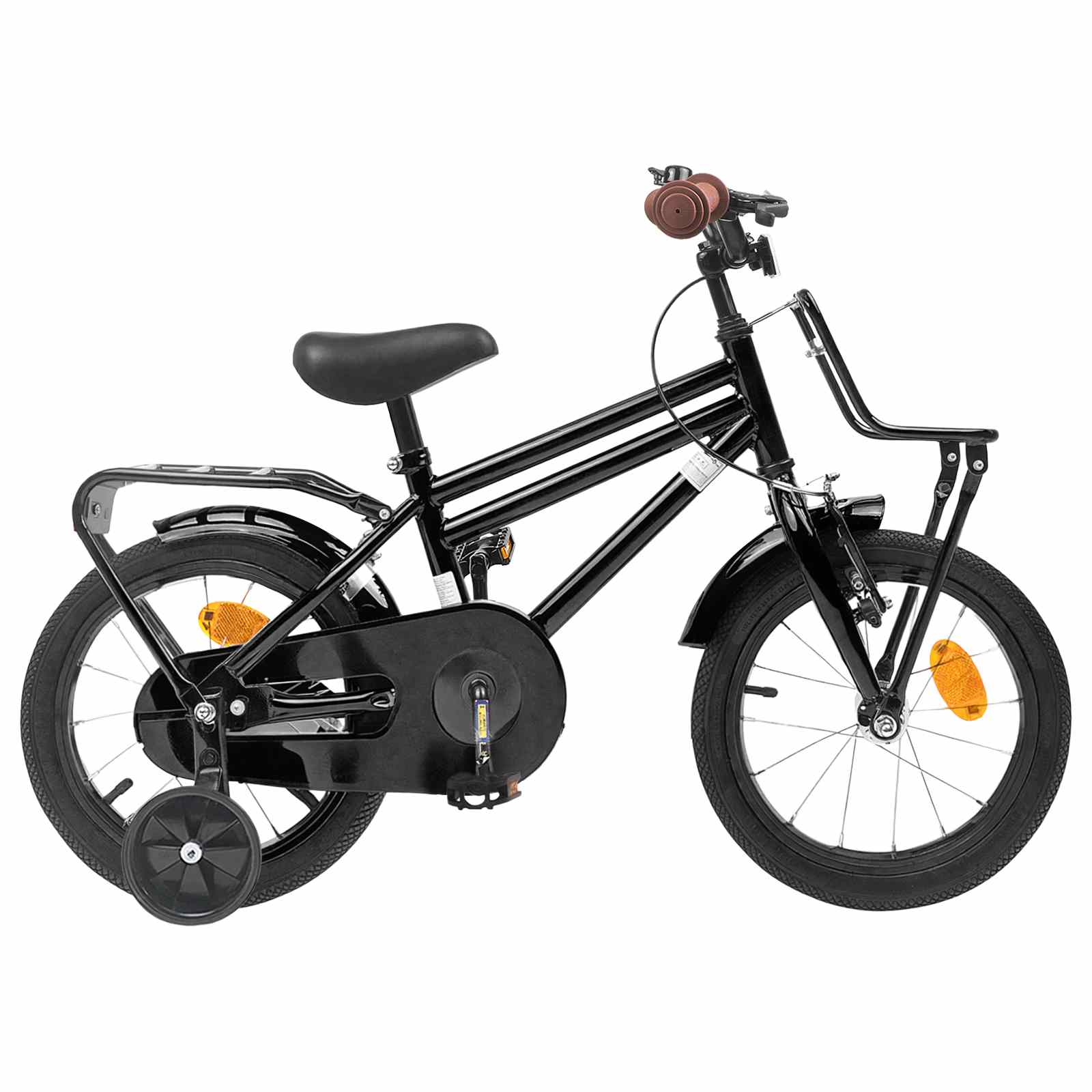 vidaXL Bicicletă pentru Copii 16 Inci pentru 4-6 ani Negru