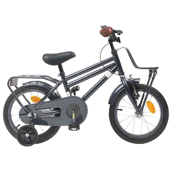 vidaXL Laste Bike 14 Tolli 3-5 Aastat Tumehall