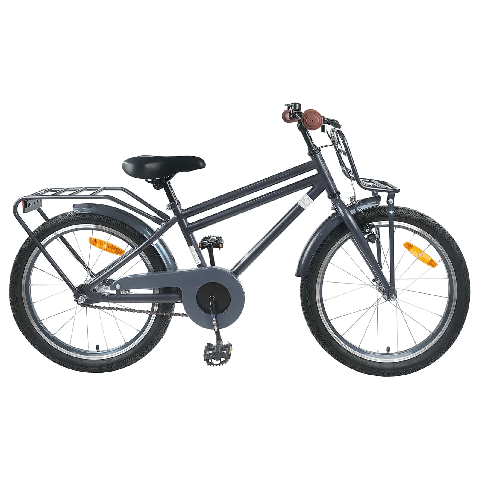 vidaXL Kinderfahrrad 18 Zoll für 5-7 Jahre alt Dunkelgrau