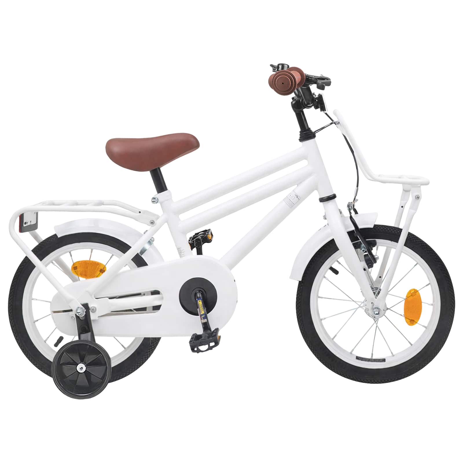 vidaXL Bicicletă pentru Copii 14 Inci pentru 3-5 ani Alb