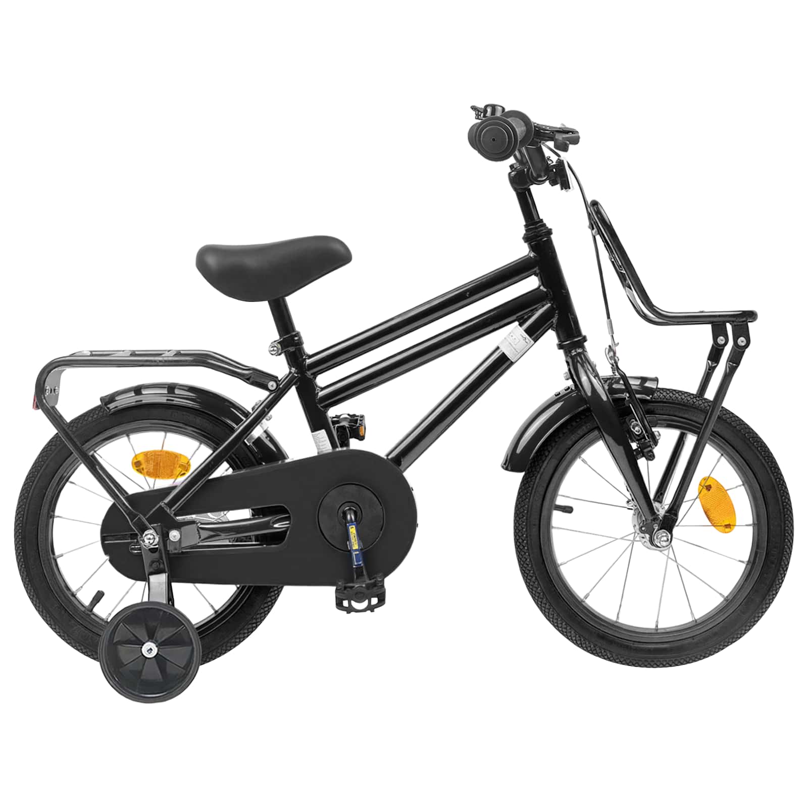 vidaXL Bicicletă pentru Copii 16 Inci pentru 4-6 ani Negru