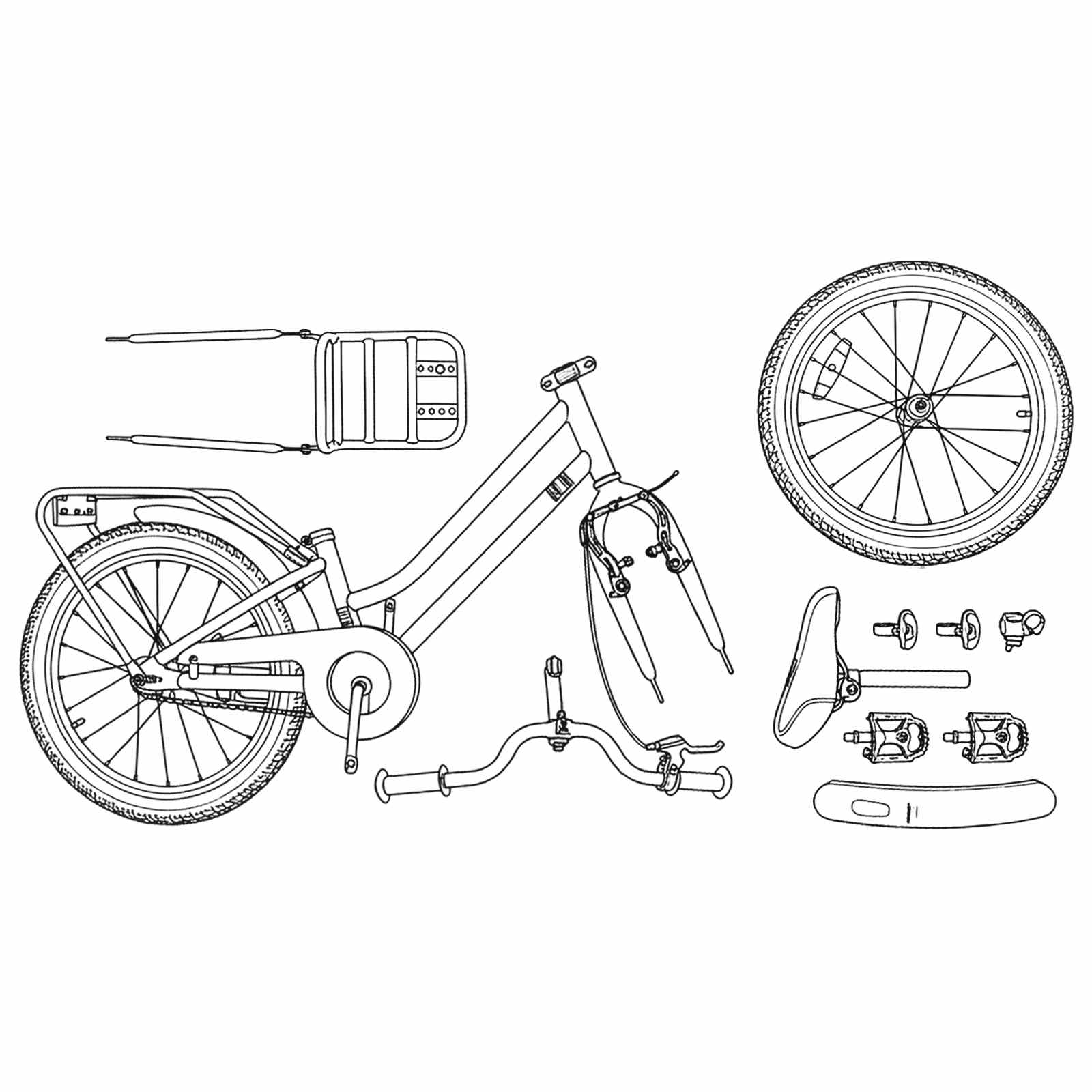 Kinderfiets 22 Inch voor 7-12 jaar oud Wit - Afbeelding 8