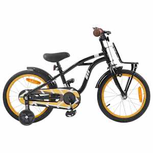 vidaXL Laste Bike 16 Tolli 4-6 aastastele Must