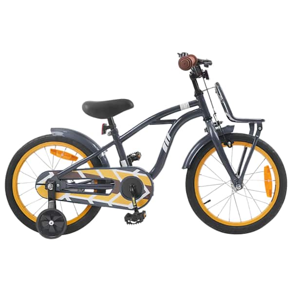 vidaXL Laste Bike 16 Tolli 4-6 aastastele Tumehall