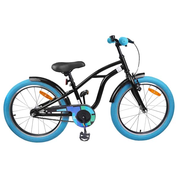vidaXL Laste Bike 22 Tolli 7-12 aastastele Must