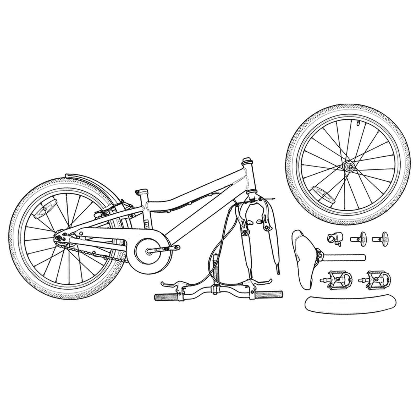 Otroško Kolo 22 Palcev za otroke od 7 do 12 let Zelena - slika 8