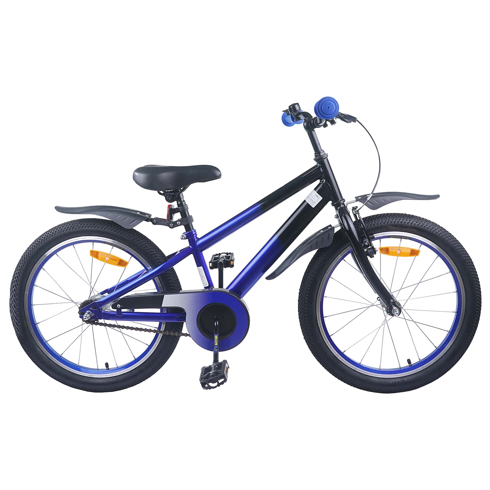vidaXL Kinderfahrrad 22 Zoll für 7-12 Jahre alt Blau Schwarz