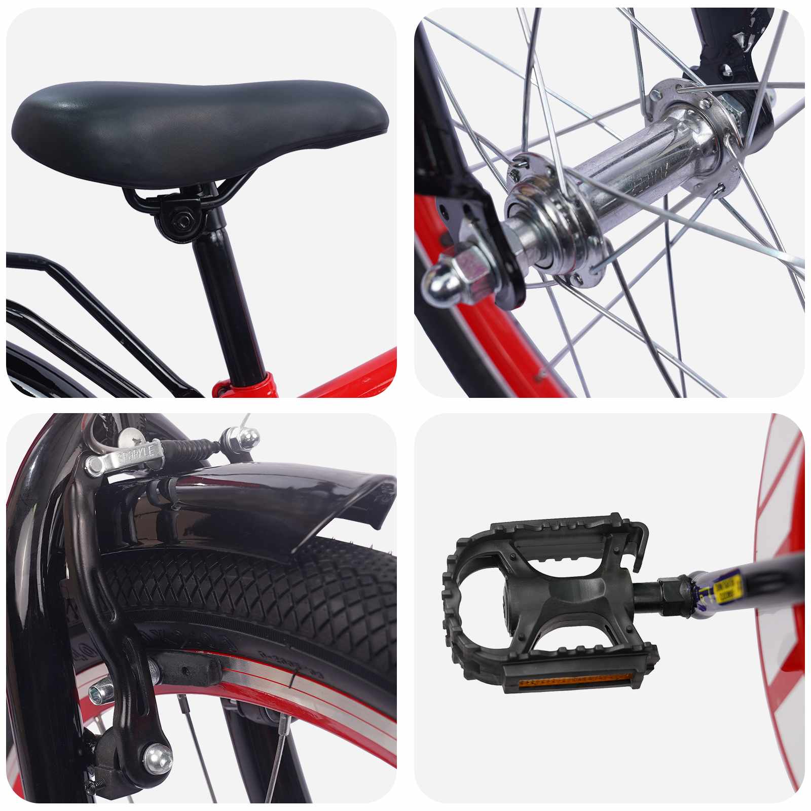 Otroško Kolo 18 Palcev za 5-7 let Rdeča - slika 4