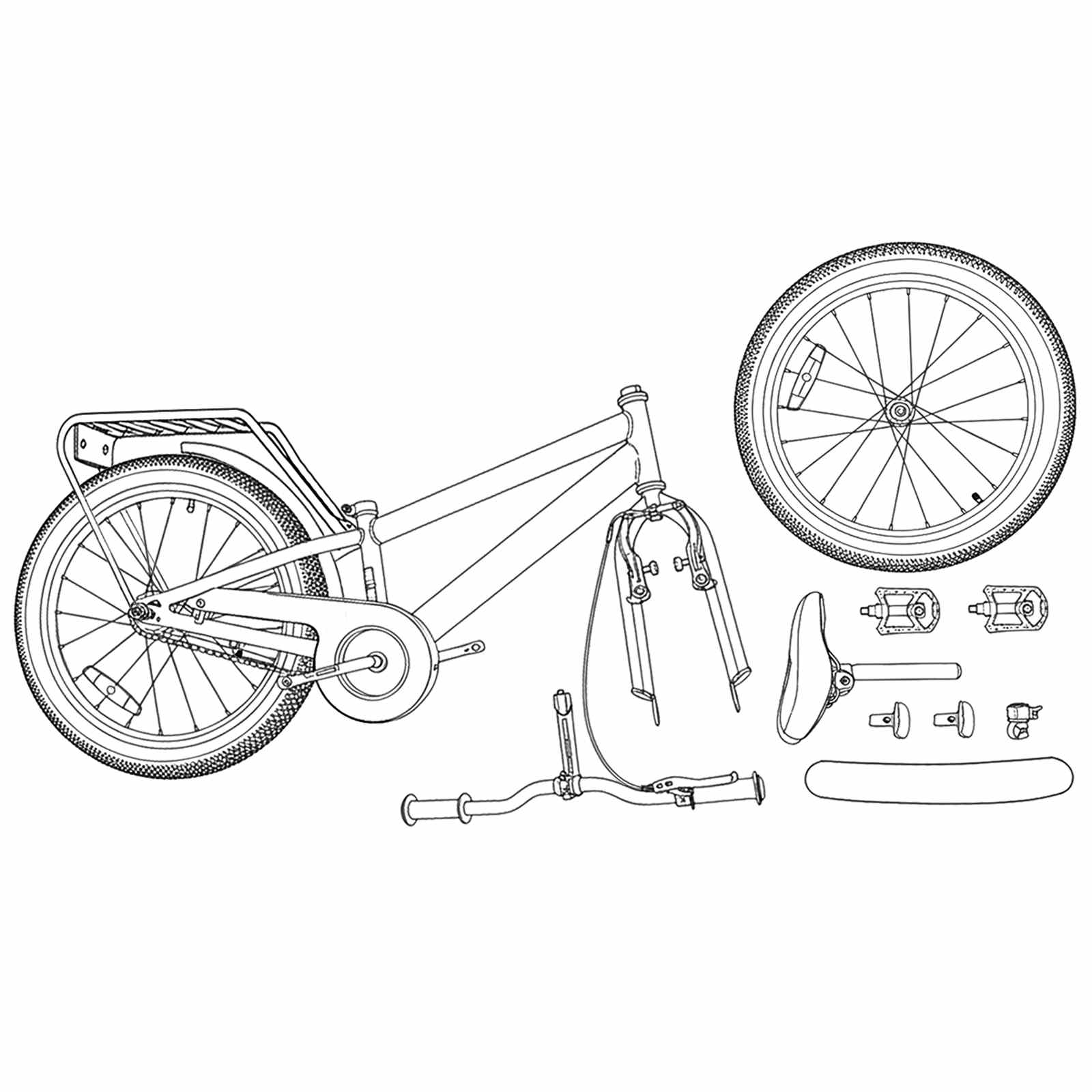 Gyerek Bicikli 20 Hüvelyk 6-11 éves korig ajánlott Zöld