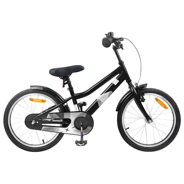 vidaXL Laste Bike 18 Tolli 5-7 aastastele Must