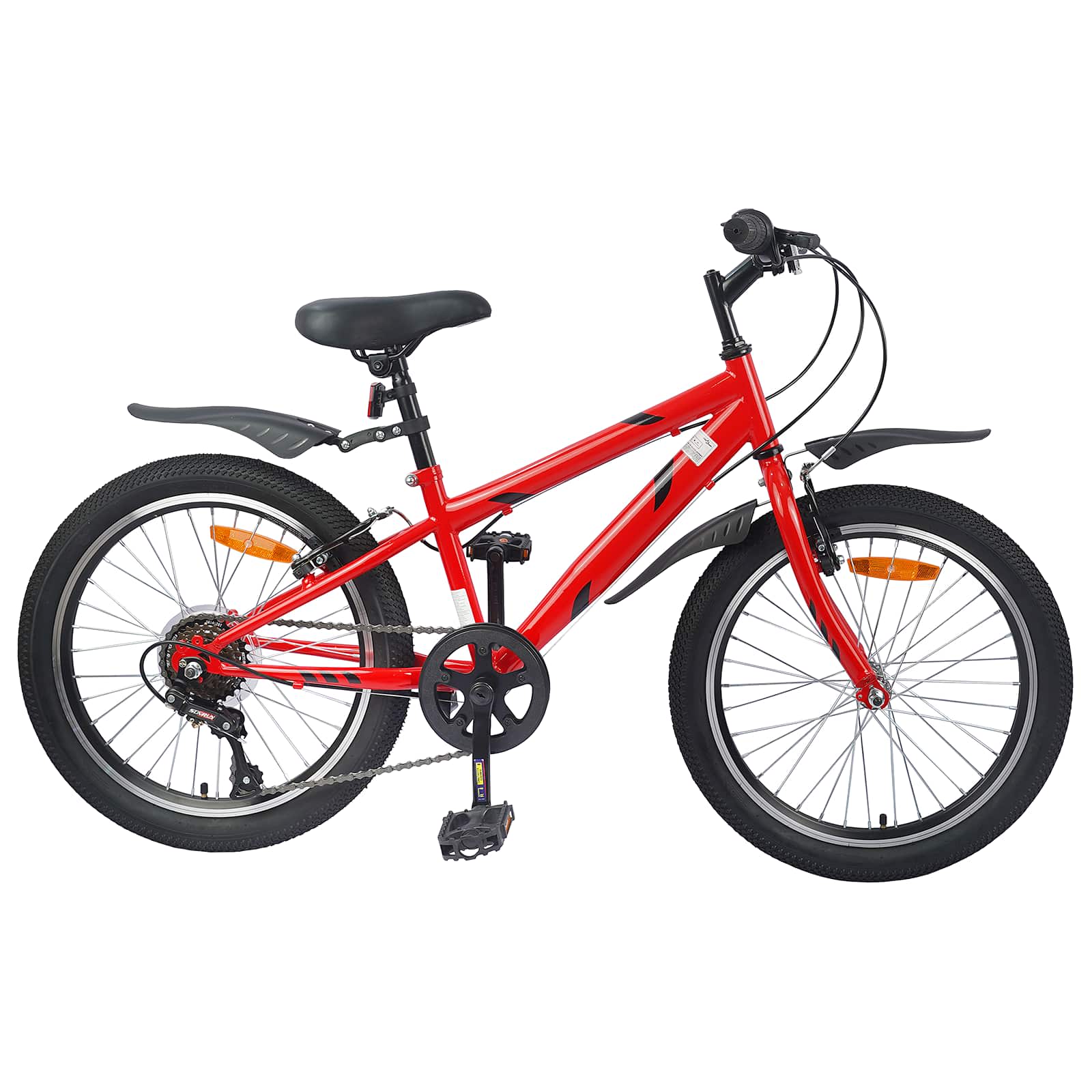 vidaXL Kinderfahrrad 24 Zoll 6-Speed für 8-12 Jahre alt Rot