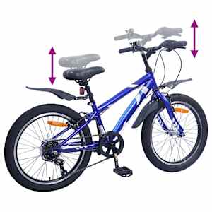 Dětské Kolo 24 palců 6-Speed pro 8-12 let Tmavě modrá - obrázek 7