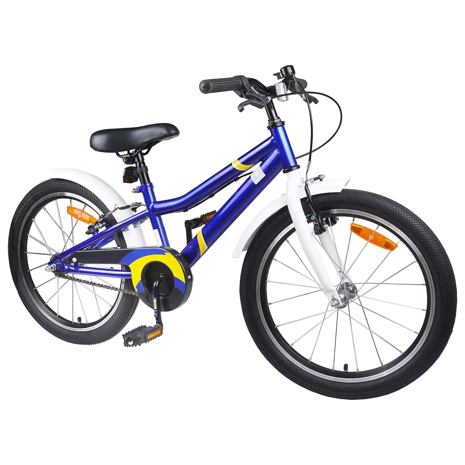 Kinderfiets 24 Inch voor 8-12 jaar oud Blauw Wit - Afbeelding 2