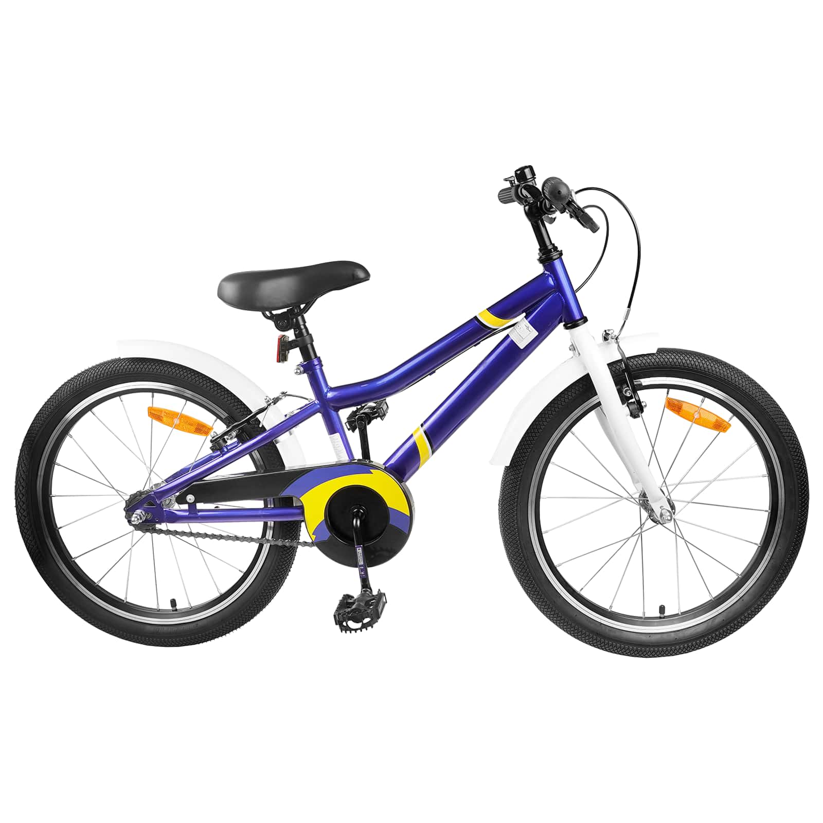 Kinderfiets 24 Inch voor 8-12 jaar oud Blauw Wit