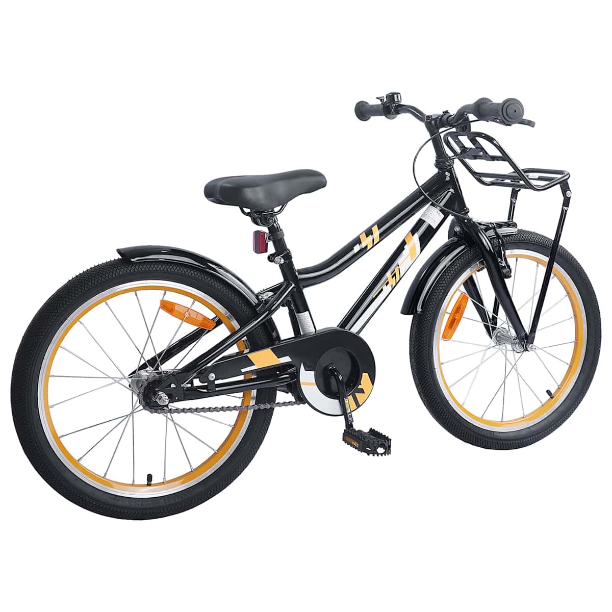 Børnecykel til børn i alderen 6-11 år Orange Sort - Billede 3