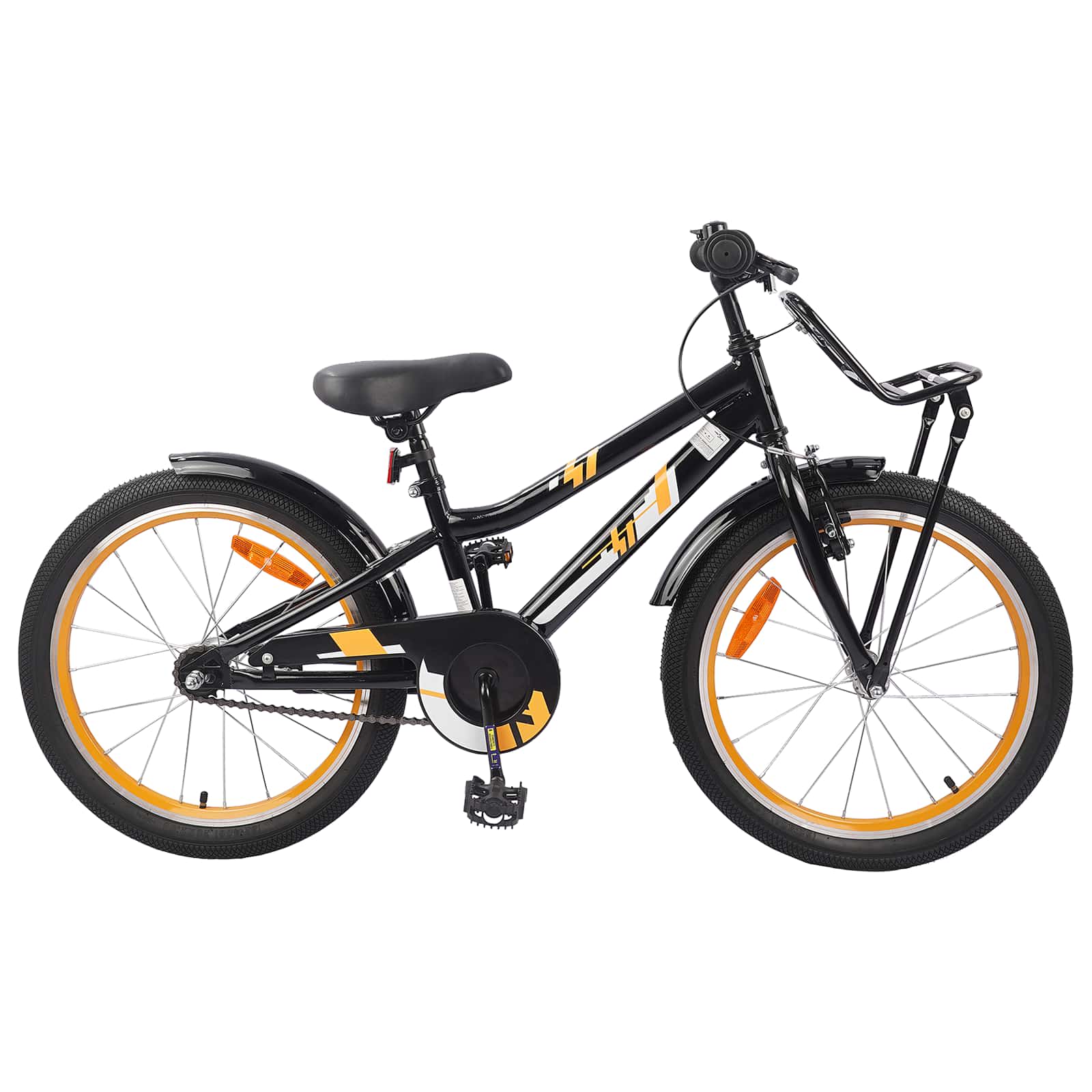 vidaXL Kinderfahrrad 20 Zoll für 6-11 Jahre alt Orange Schwarz
