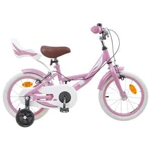 vidaXL Laste Bike 16 Tolli 4&ndash;6 aastastele Hele roosa
