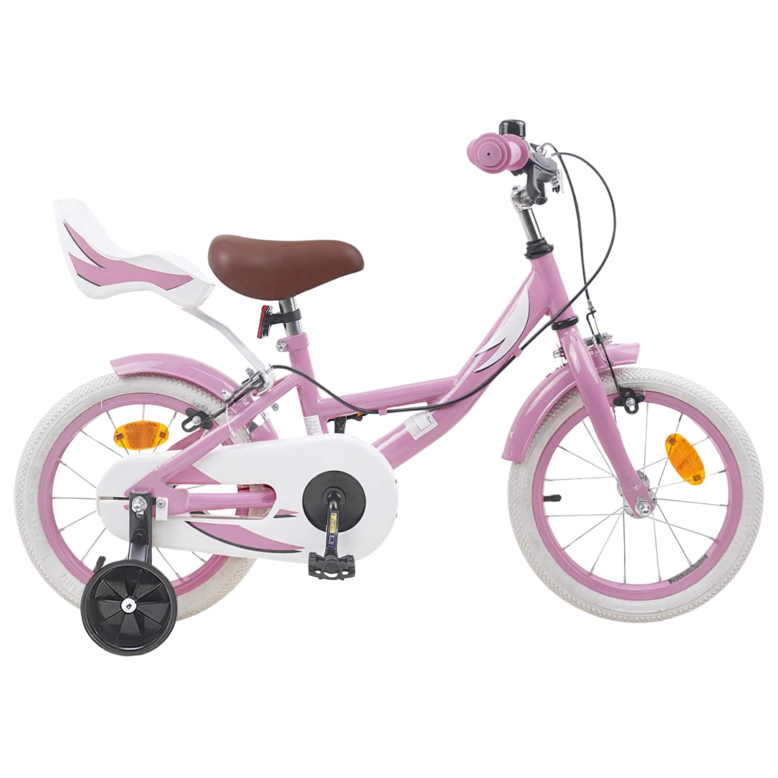 vidaXL Bicicletă pentru Copii 16 Inci pentru 4-6 ani Roz deschis