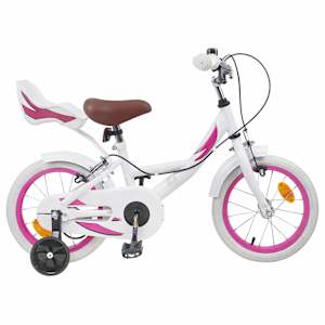 vidaXL Laste Bike 14 Tolli 3-5 Aastat Valge
