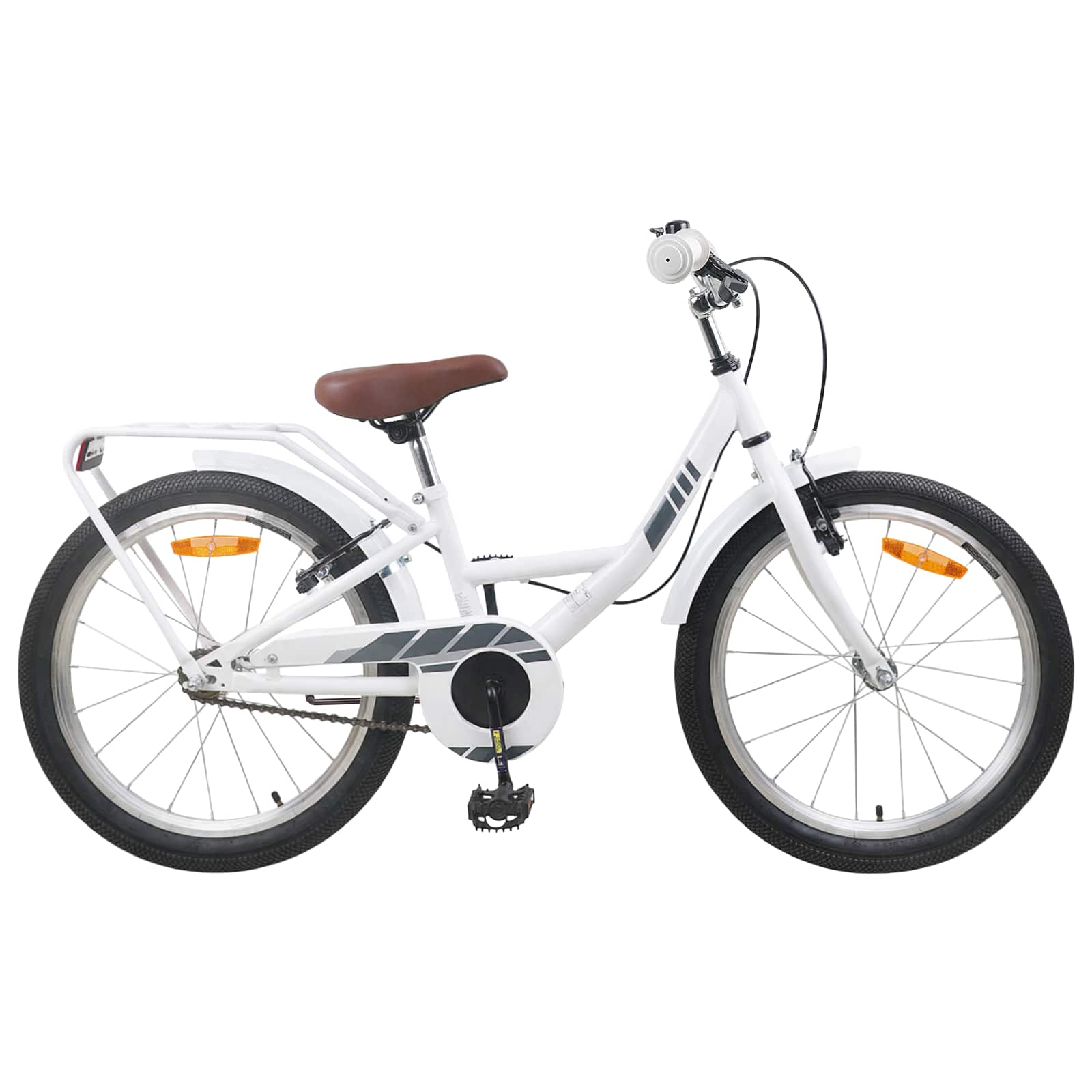 vidaXL Bicicletă pentru Copii 18 Inci pentru 5-7 ani Alb