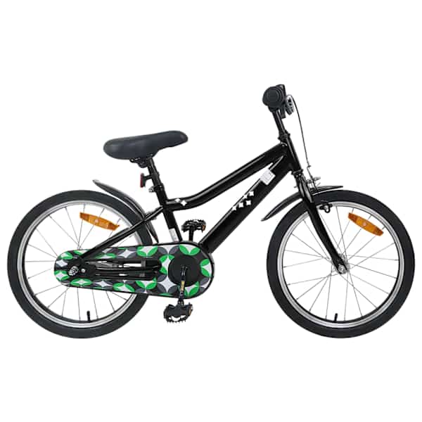 vidaXL Laste Bike 18 Tolli 5-7 aastastele Must