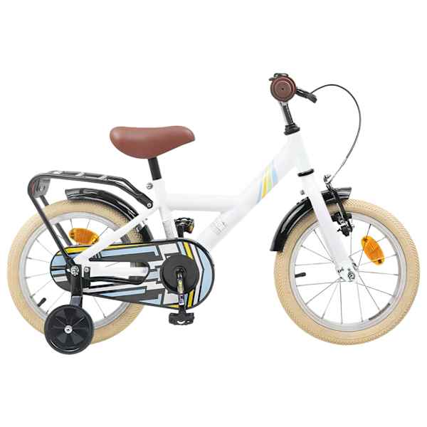vidaXL Laste Bike 14 Tolli 3-5 Aastat Valge