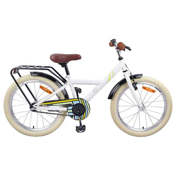 vidaXL Laste Bike 18 Tolli 5-7 aastastele Valge