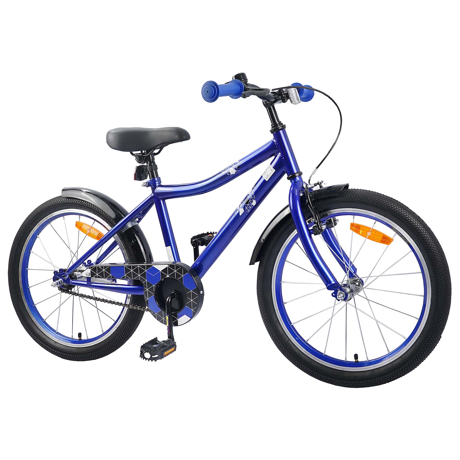 VidaXL Kinderfiets 18 Inch Voor 5-7 Jaar Oud Donkerblauw