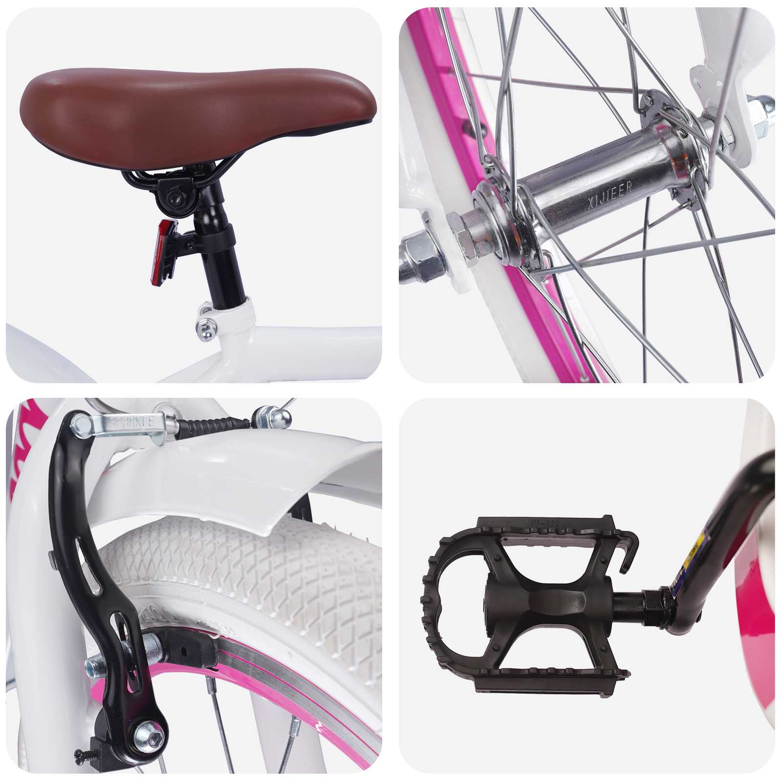 Bērnu Velosipēds 20 Collas 6-11 gadu vecumam Balts