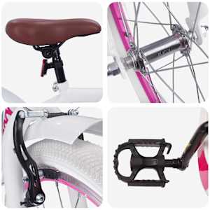 Dětské Kolo 20 palců pro děti ve věku 6-11 let Bílá - obrázek 4