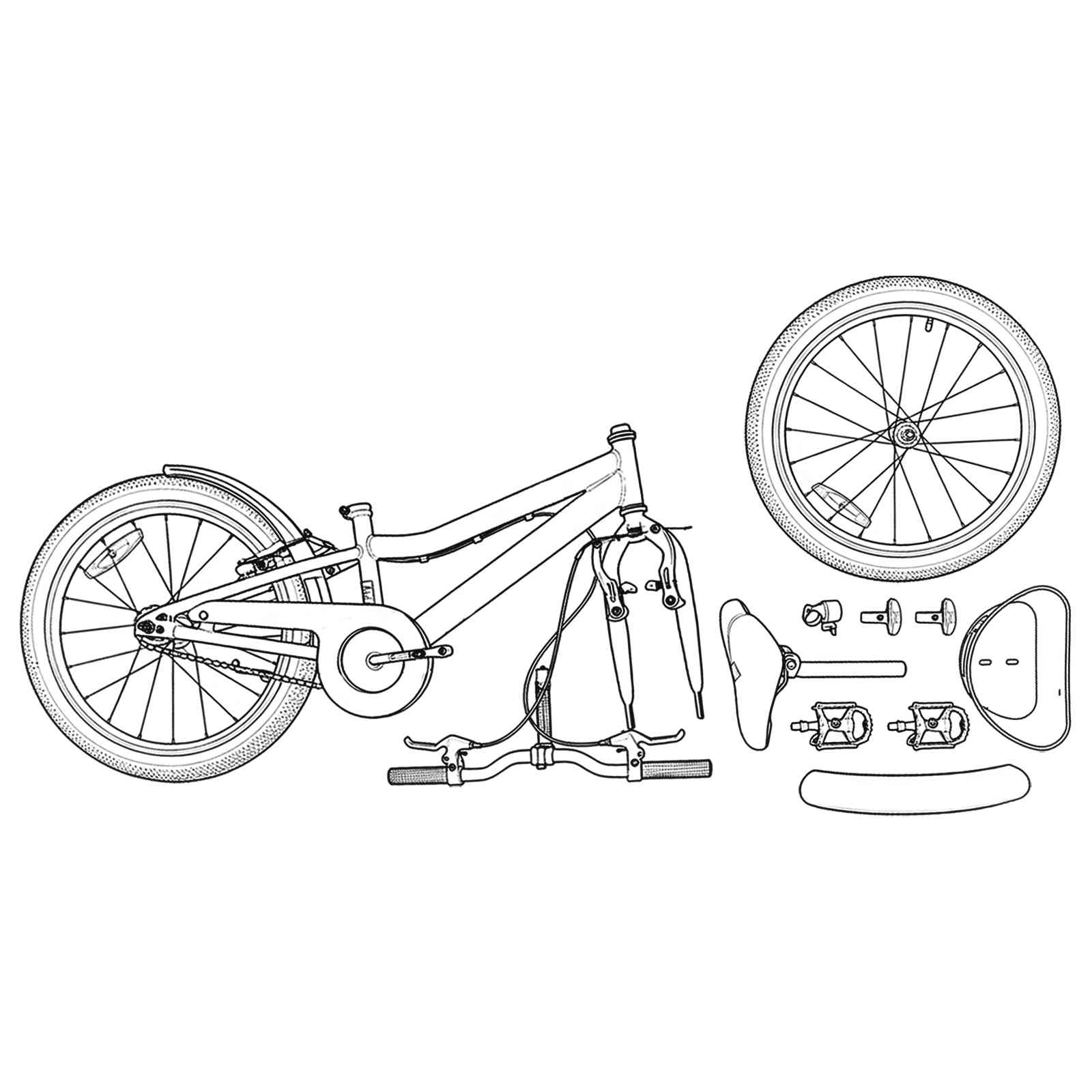 Bērnu Velosipēds 20 Collas 6-11 gadu vecumam Balts