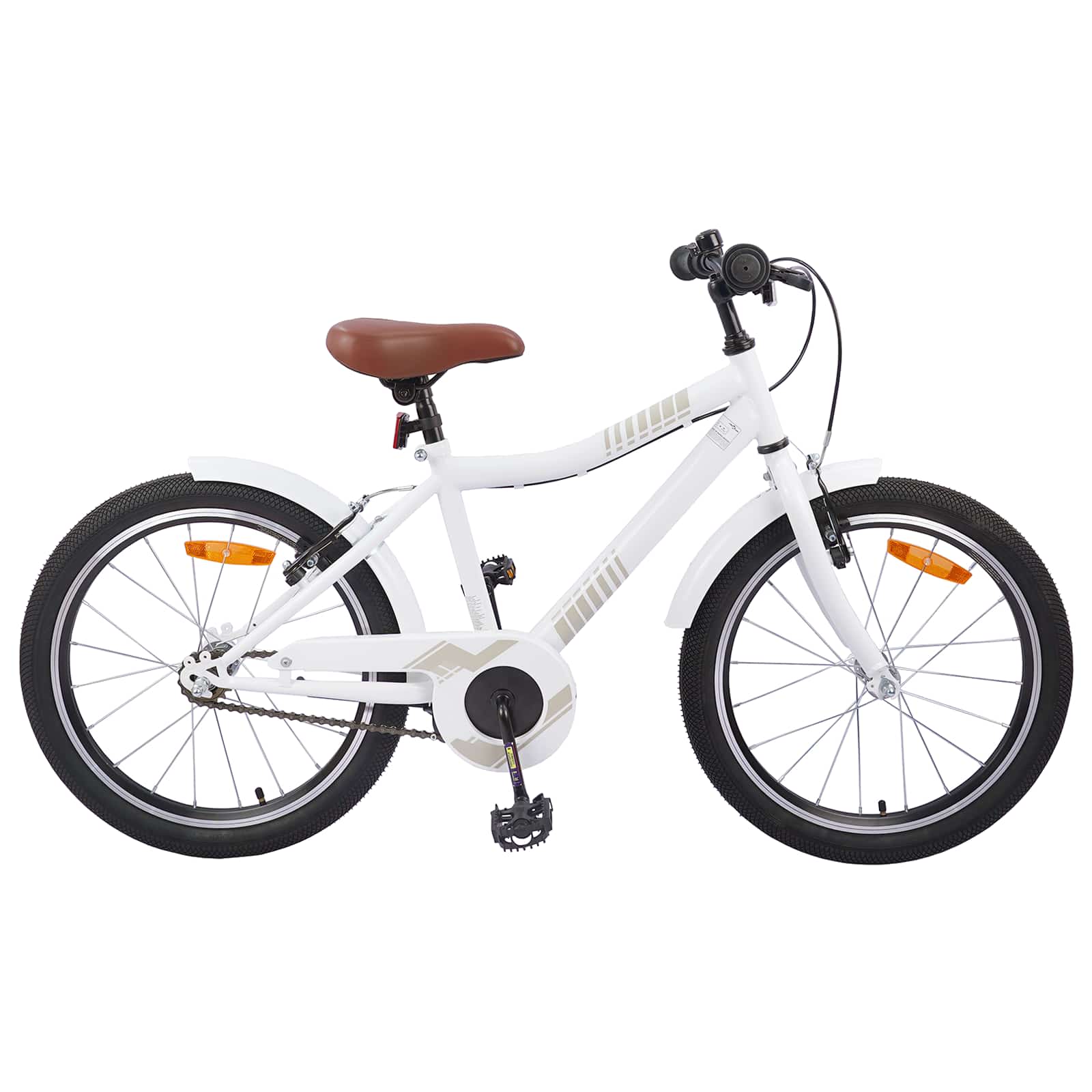 vidaXL Bicicletă pentru Copii 18 Inci pentru 5-7 ani alb
