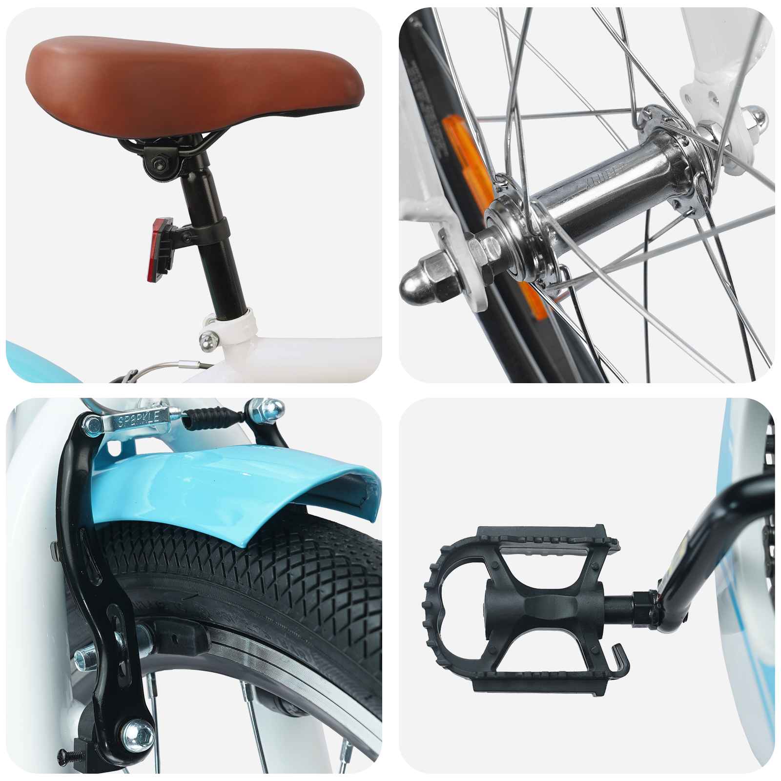 Gyerek Bicikli 18 Hüvelyk 5-7 éves korig Világoskék