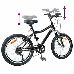 Dětské Kolo 24 palců 6-Speed pro 8-12 let Černá - obrázek 7