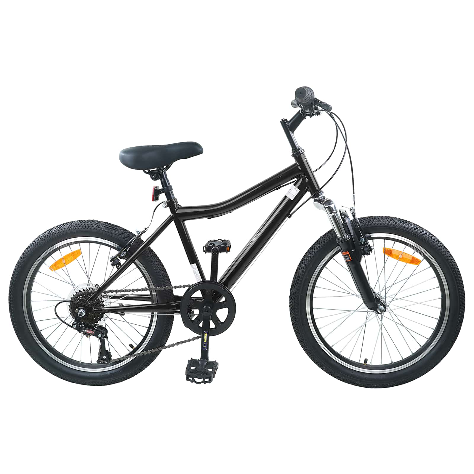vidaXL Bicicletă pentru Copii 24 Inci 6-Speed pentru 8-12 ani Negru
