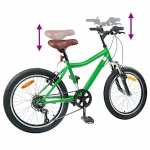 Dětské Kolo 20 palců 6-Speed pro děti ve věku 6-11 let Zelená - obrázek 7