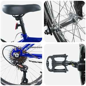 Dětské Kolo 24 palců 6-Speed pro 8-12 let Tmavě modrá - obrázek 4
