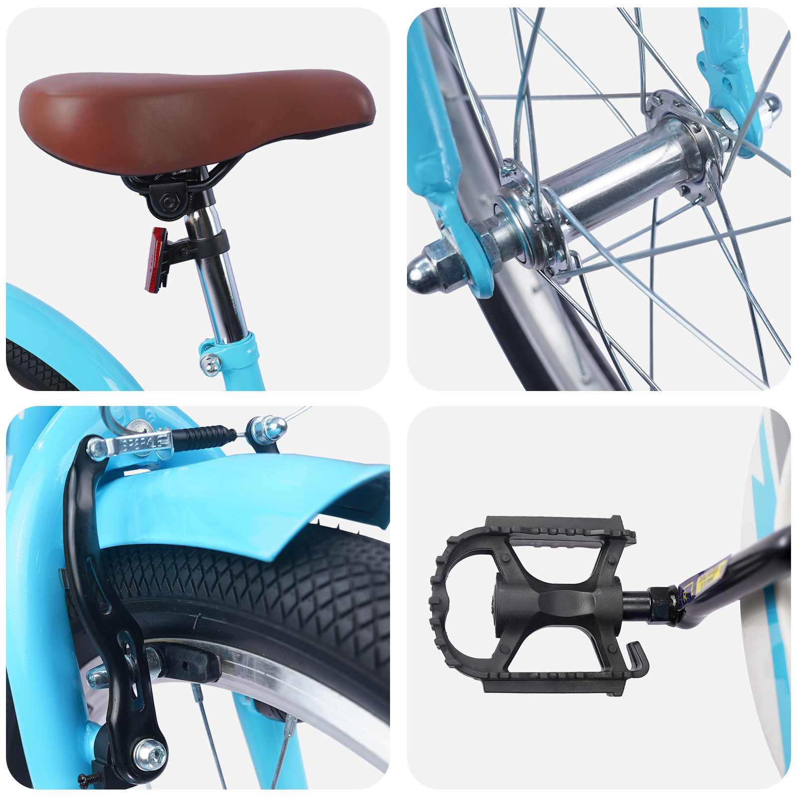 Gyerek Bicikli 20 Hüvelyk 6-11 éves korig ajánlott Világoskék