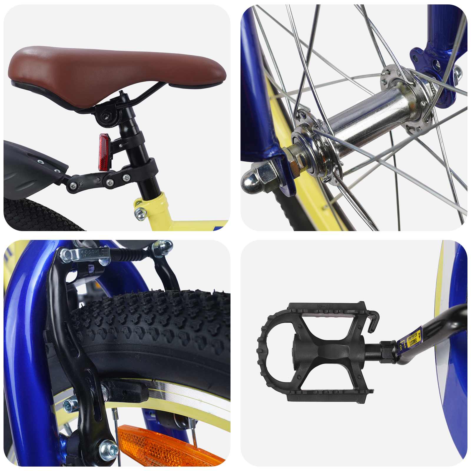 Bērnu Velosipēds 20 Collas 6-11 gadu vecumam Dzeltena