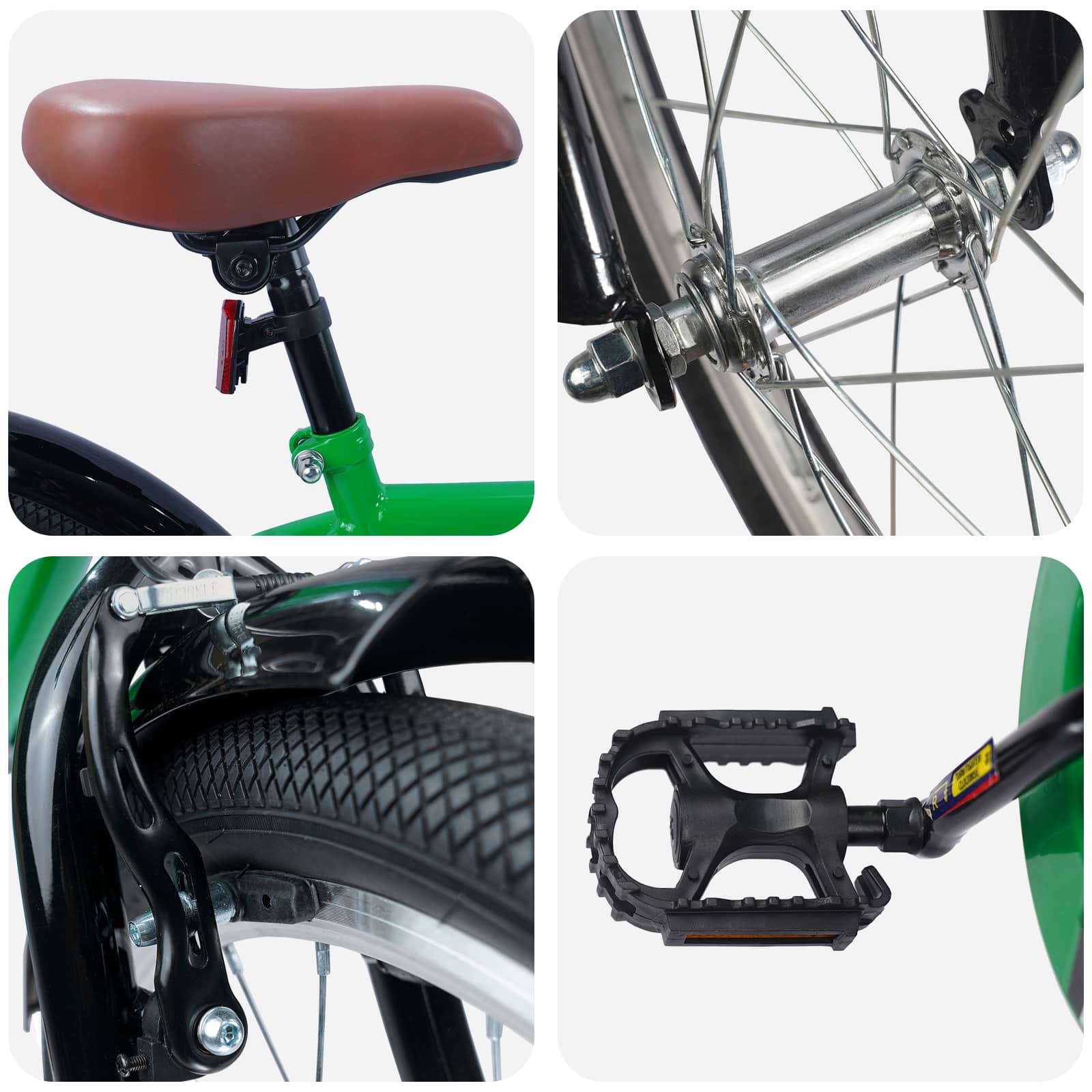 Bērnu Velosipēds 20 Collas 6-11 gadu vecumam Zaļa