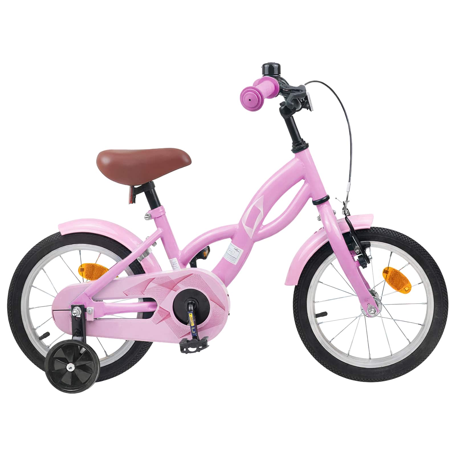 vidaXL Bicicletă pentru Copii 16 Inci pentru 4-6 ani Roz deschis