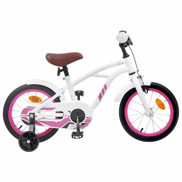 vidaXL Laste Bike 14 Tolli 3-5 Aastat Valge