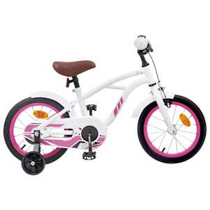 vidaXL Laste Bike 16 Tolli 4-6 aastastele Valge