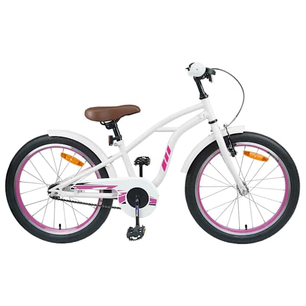 vidaXL Laste Bike 18 Tolli 5-7 aastastele Valge